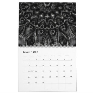 Charcoal Mandala  Calendar