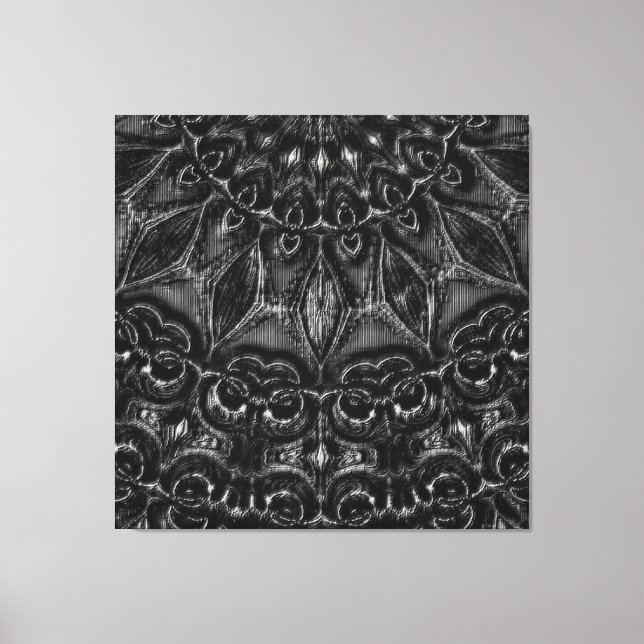 Charcoal Mandala  Canvas Print (Front)