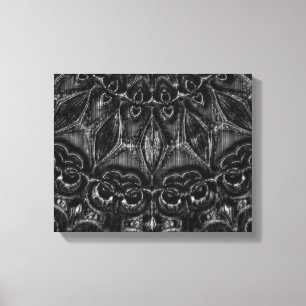 Charcoal Mandala  Canvas Print