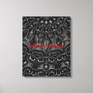 Charcoal Mandala  Canvas Print