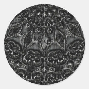Charcoal Mandala  Classic Round Sticker