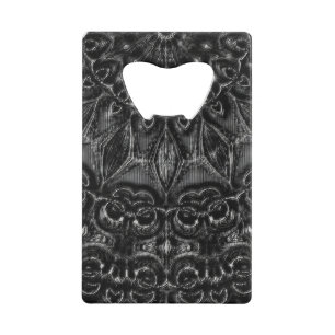 Charcoal Mandala Credit Card Bottle Opener