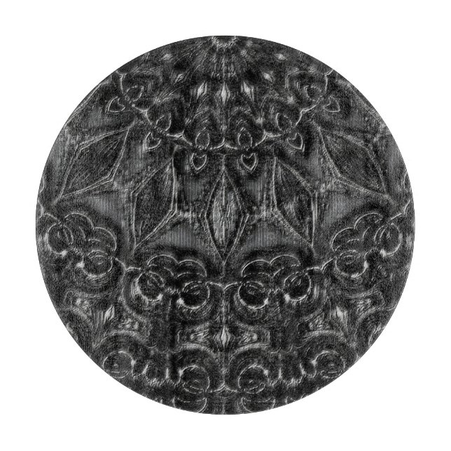 Charcoal Mandala  Cutting Board (Front)