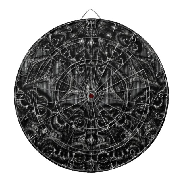 Charcoal Mandala  Dartboard (Front)