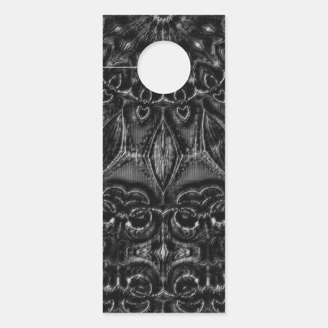 Charcoal Mandala  Door Hanger (Front)