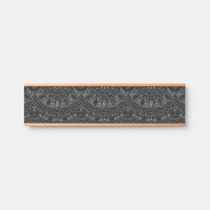 Charcoal Mandala  Door Sign