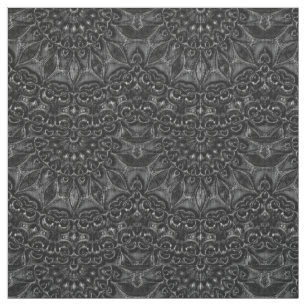 Charcoal Mandala Fabric
