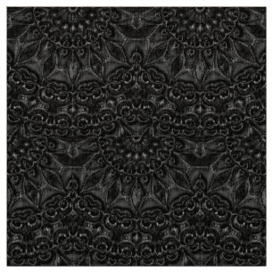 Charcoal Mandala  Fabric