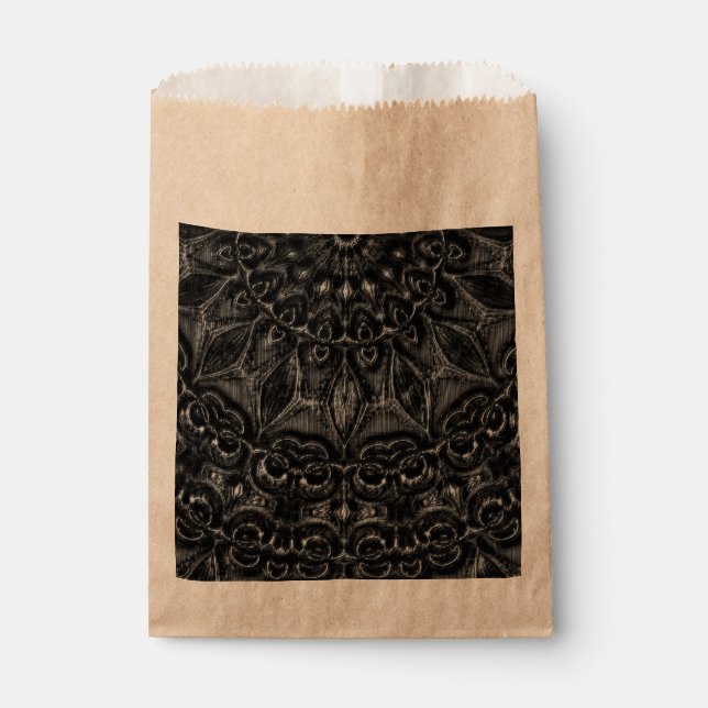 Charcoal Mandala  Favour Bag (Front)