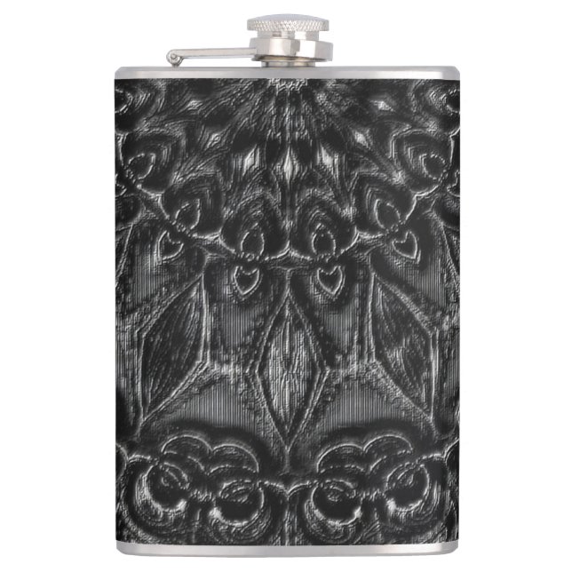 Charcoal Mandala  Flask (Front)