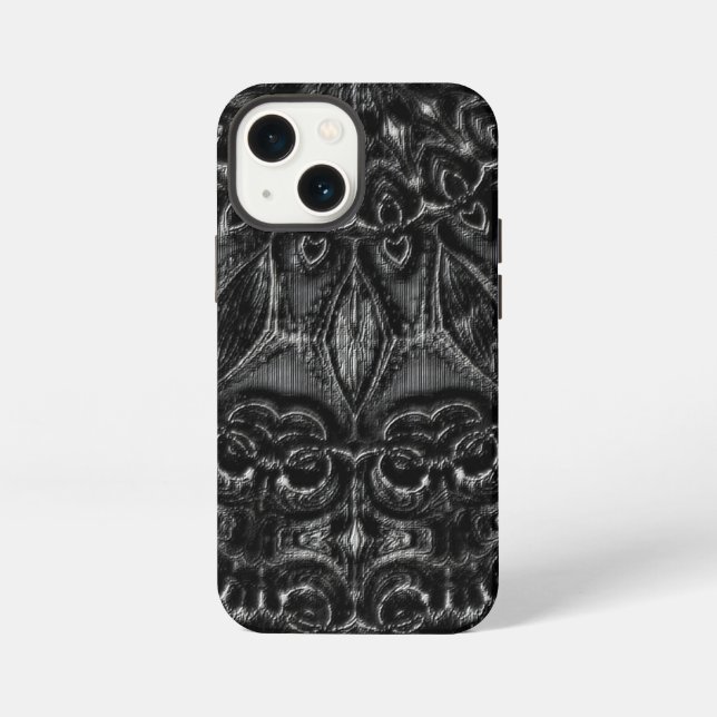 Charcoal Mandala  iPhone Case (Back)