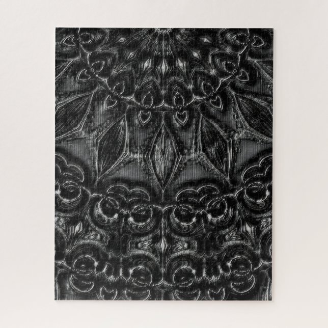 Charcoal Mandala  Jigsaw Puzzle (Vertical)