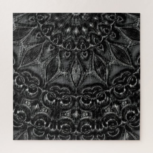 Charcoal Mandala  Jigsaw Puzzle (Vertical)