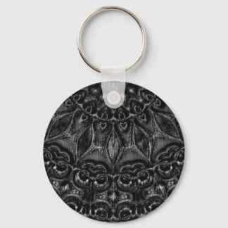 Charcoal Mandala  Keychain