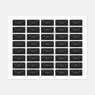 Charcoal Mandala Labels