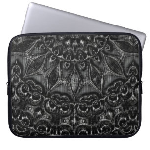 Charcoal Mandala Laptop Sleeve
