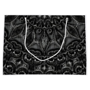 Charcoal Mandala  Large Gift Bag