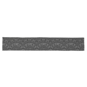 Charcoal Mandala Long Table Runner
