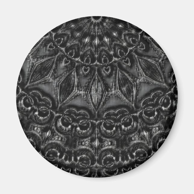 Charcoal Mandala  Magnet (Front)