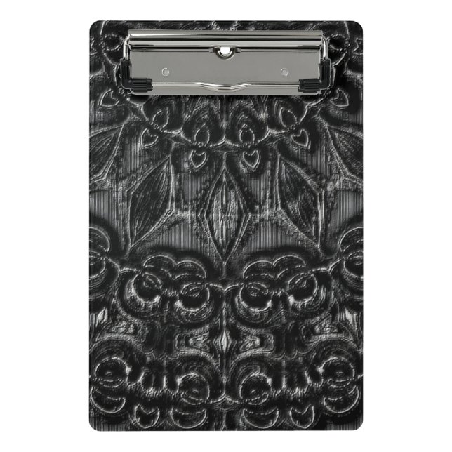 Charcoal Mandala  Mini Clipboard (Front)
