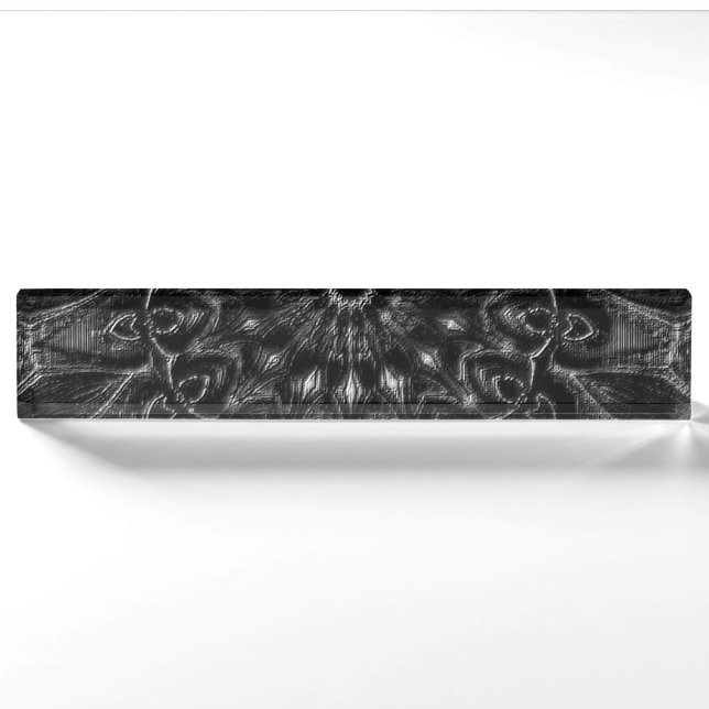 Charcoal Mandala  Nameplate (Front)