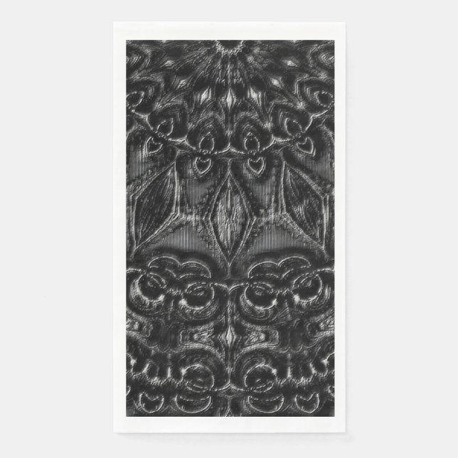 Charcoal Mandala   Napkin (Front)