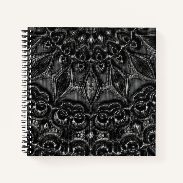 Charcoal Mandala  Notebook (Front)
