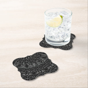 Charcoal Mandala Paper Coaster