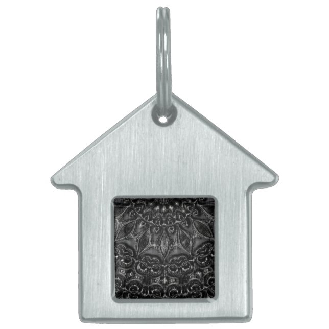 Charcoal Mandala  Pet ID Tag (Front)