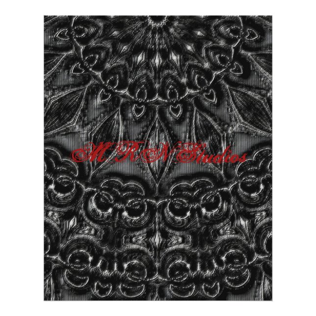 Charcoal Mandala  Photo Print (Front)