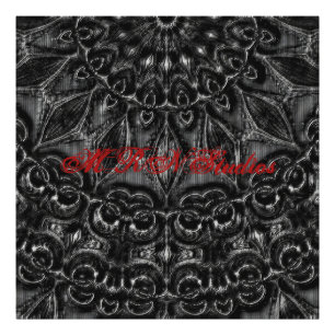 Charcoal Mandala  Photo Print