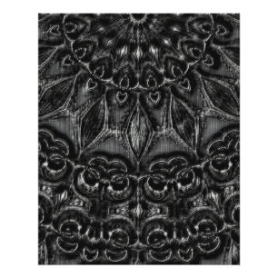 Charcoal Mandala  Photo Print
