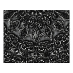Charcoal Mandala  Photo Print