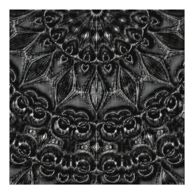 Charcoal Mandala  Photo Print (Front)