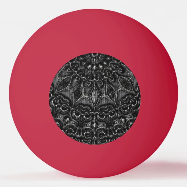 Charcoal Mandala  Ping Pong Ball (Front)