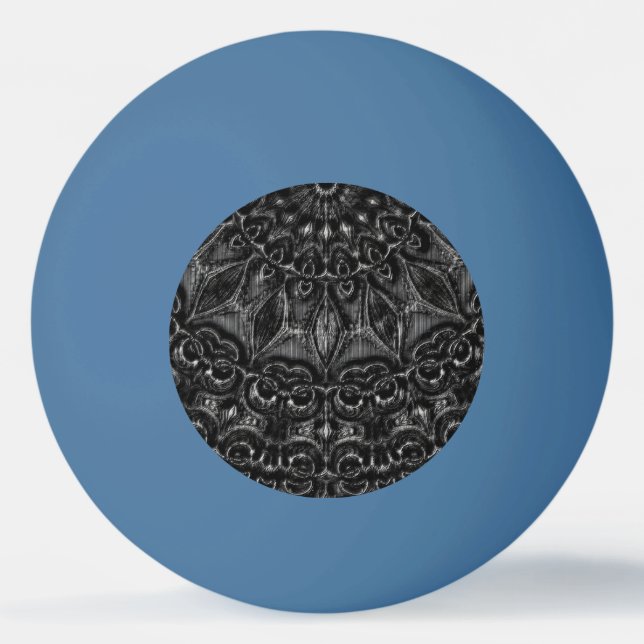 Charcoal Mandala  Ping Pong Ball (Front)
