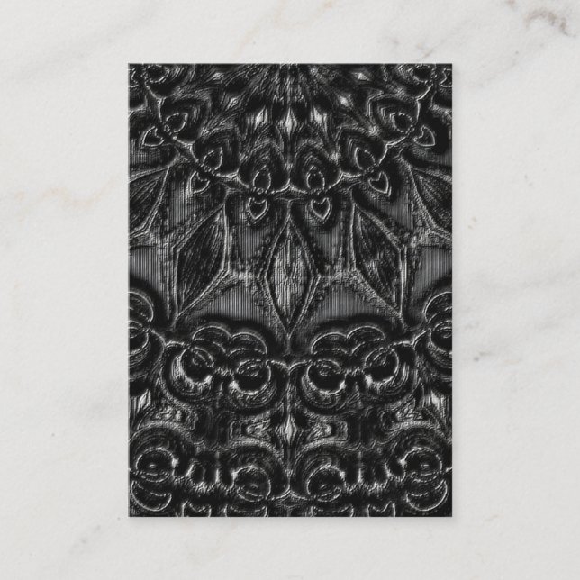 Charcoal Mandala  Place Card (Front)