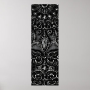 Charcoal Mandala  Poster