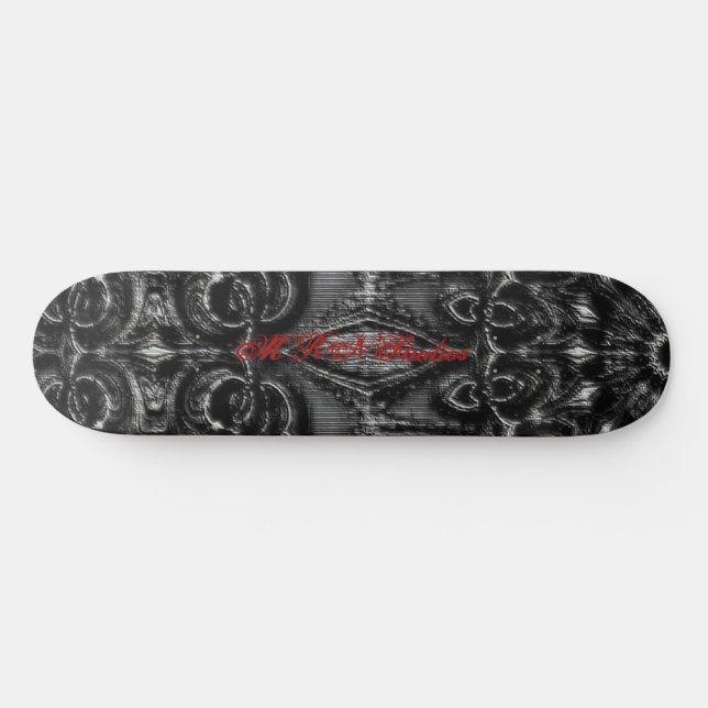 Charcoal Mandala  Skateboard (Horz)