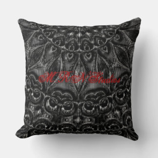 Charcoal Mandala  Throw Pillow
