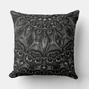 Charcoal Mandala  Throw Pillow
