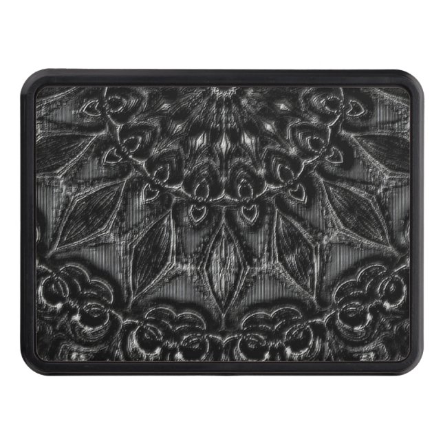 Charcoal Mandala  Trailer Hitch Cover (Front)