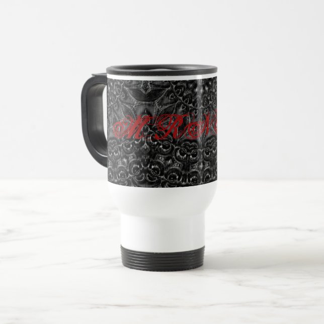 Charcoal Mandala    Travel Mug (Front Left)