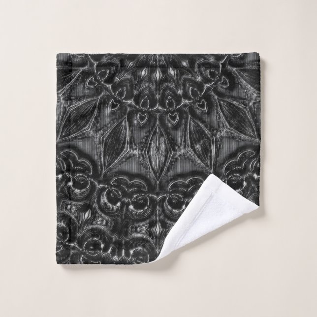 Charcoal Mandala   Wash Cloth (Wash Cloth)