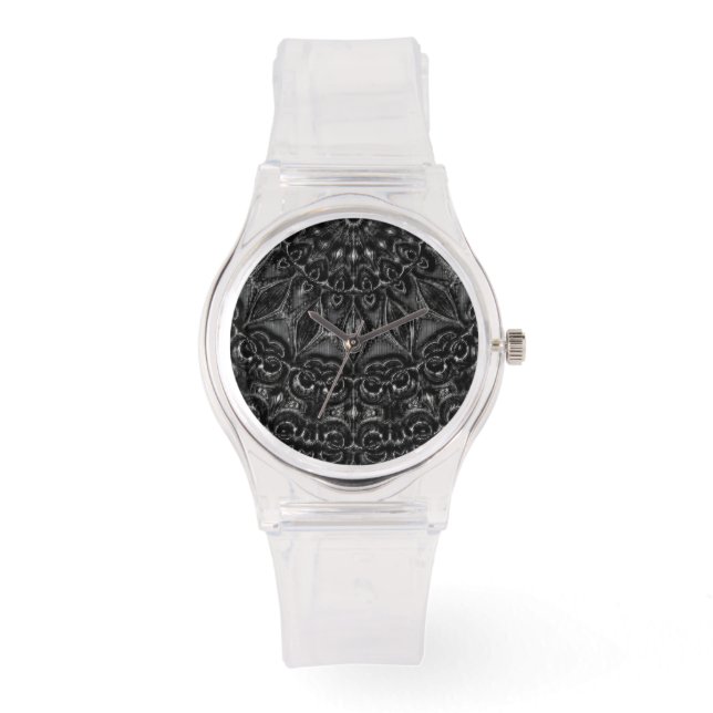 Charcoal Mandala  Watch (Front)