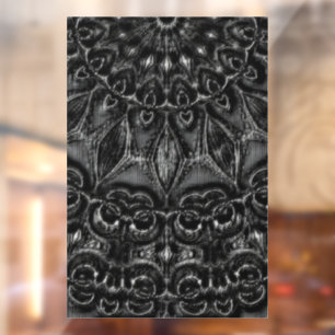 Charcoal Mandala  Window Cling