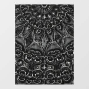 Charcoal Mandala  Window Cling