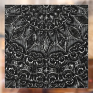 Charcoal Mandala Window Cling
