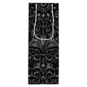 Charcoal Mandala   Wine Gift Bag