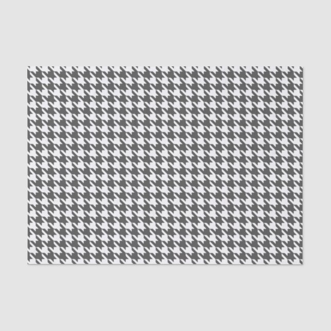 Charcoal Modern Houndstooth at Emporiomoffa Tissue Paper (Front)